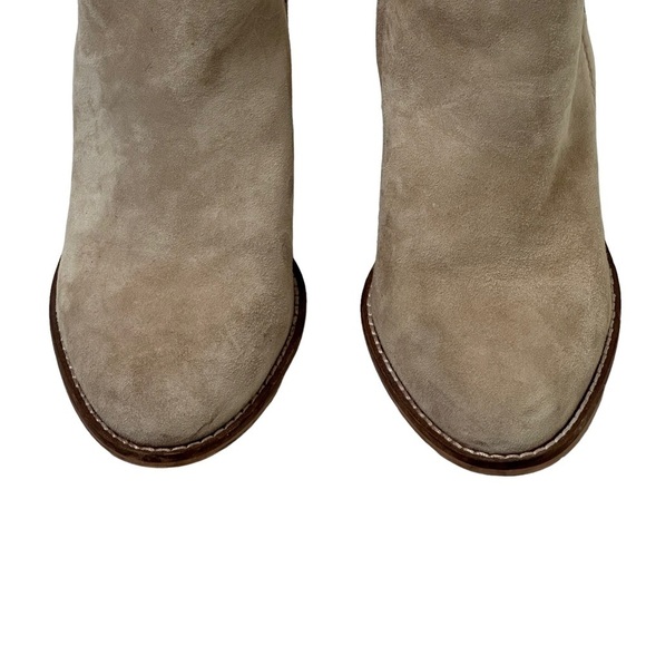Steve Madden Replay Tan Suede Perforated Ankle Booties 8M - Picture 4 of 13